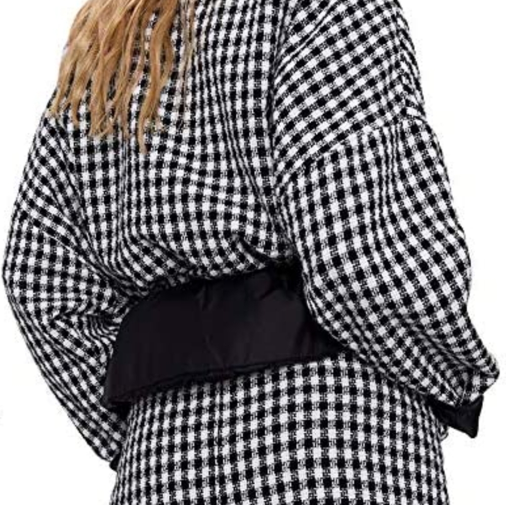 Zara Contrasting Tweed Jacket - Picture 4 of 16